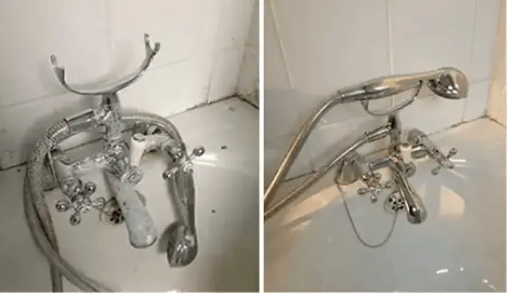 Synoshi Pro Before and After — Grout Line Restoration